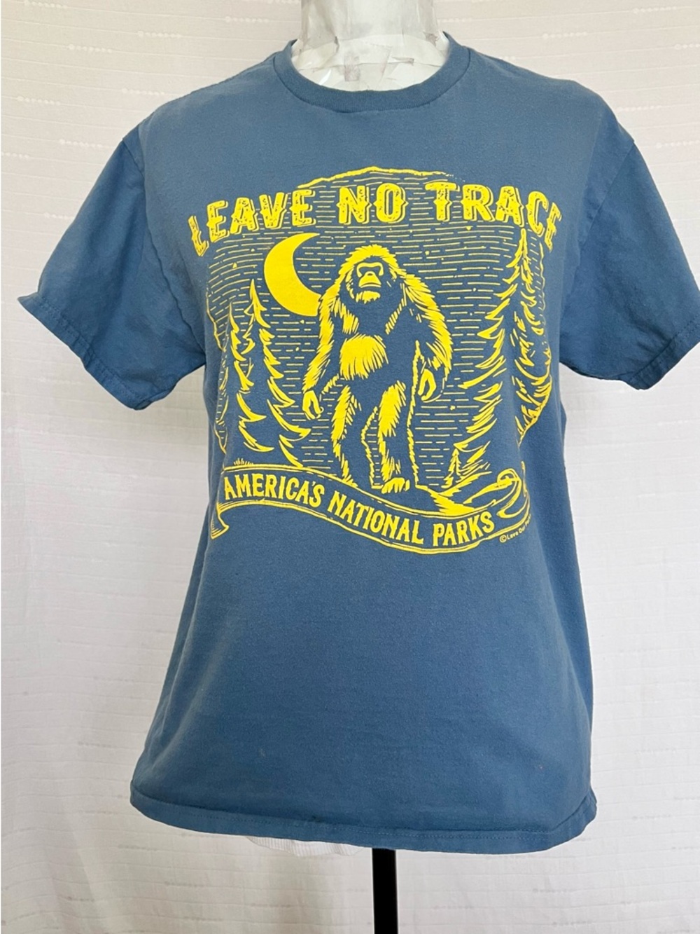 Leave No Trace National Parks Graphic Tee - Blue & Yellow Sz M